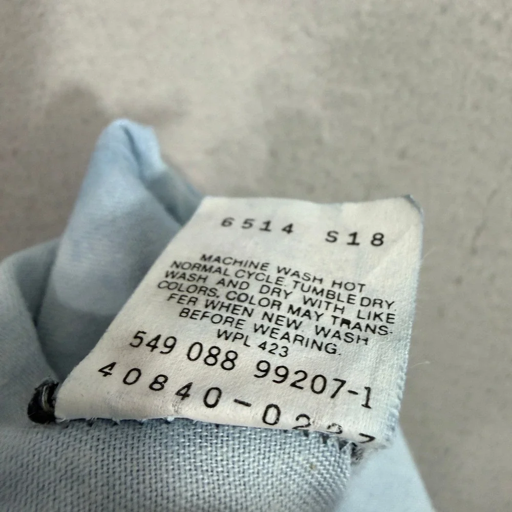 Vintage Levis 549 Jeans Men 40x32 Blue Dark Wash Straight Leg Denim Made USA 80s